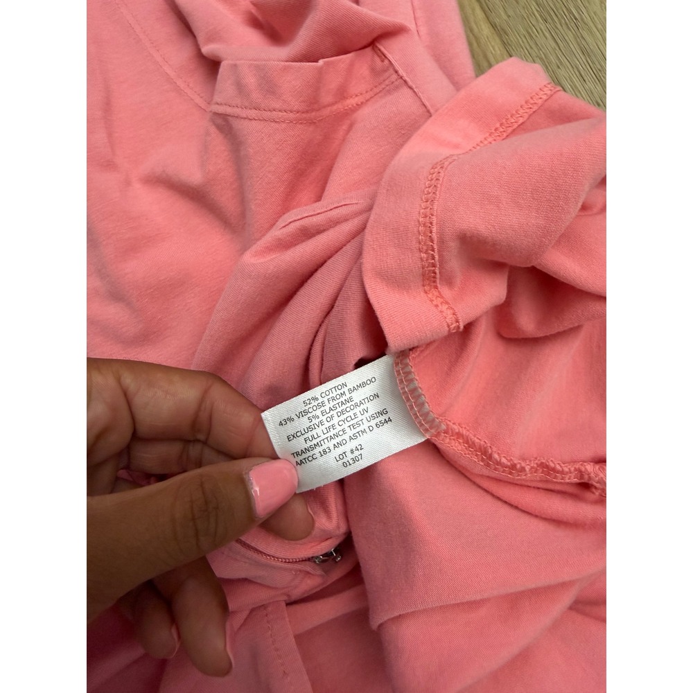 Coolibar Pink UPF 50+ Sun Protection Zip Front Hoodie Dress M outdoors - Picture 4 of 8